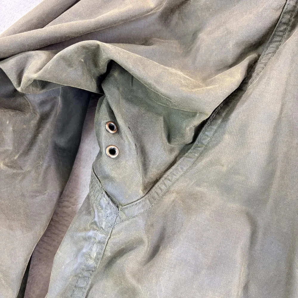 Vintage Barbour A200 Border Wax Jacket C42/107CM Sage Green Country England 80s